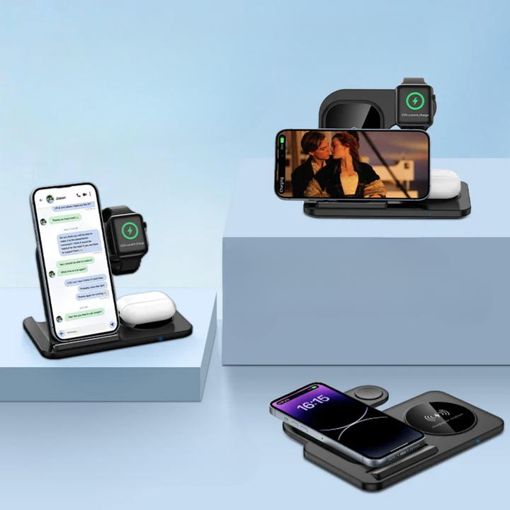 Soporte Plegable para iPhone, Apple Watch y AirPods